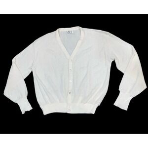 Vintage Jantzen Cobain Sweater Mens XL  Cardigan USA Off White 90's Grunge
